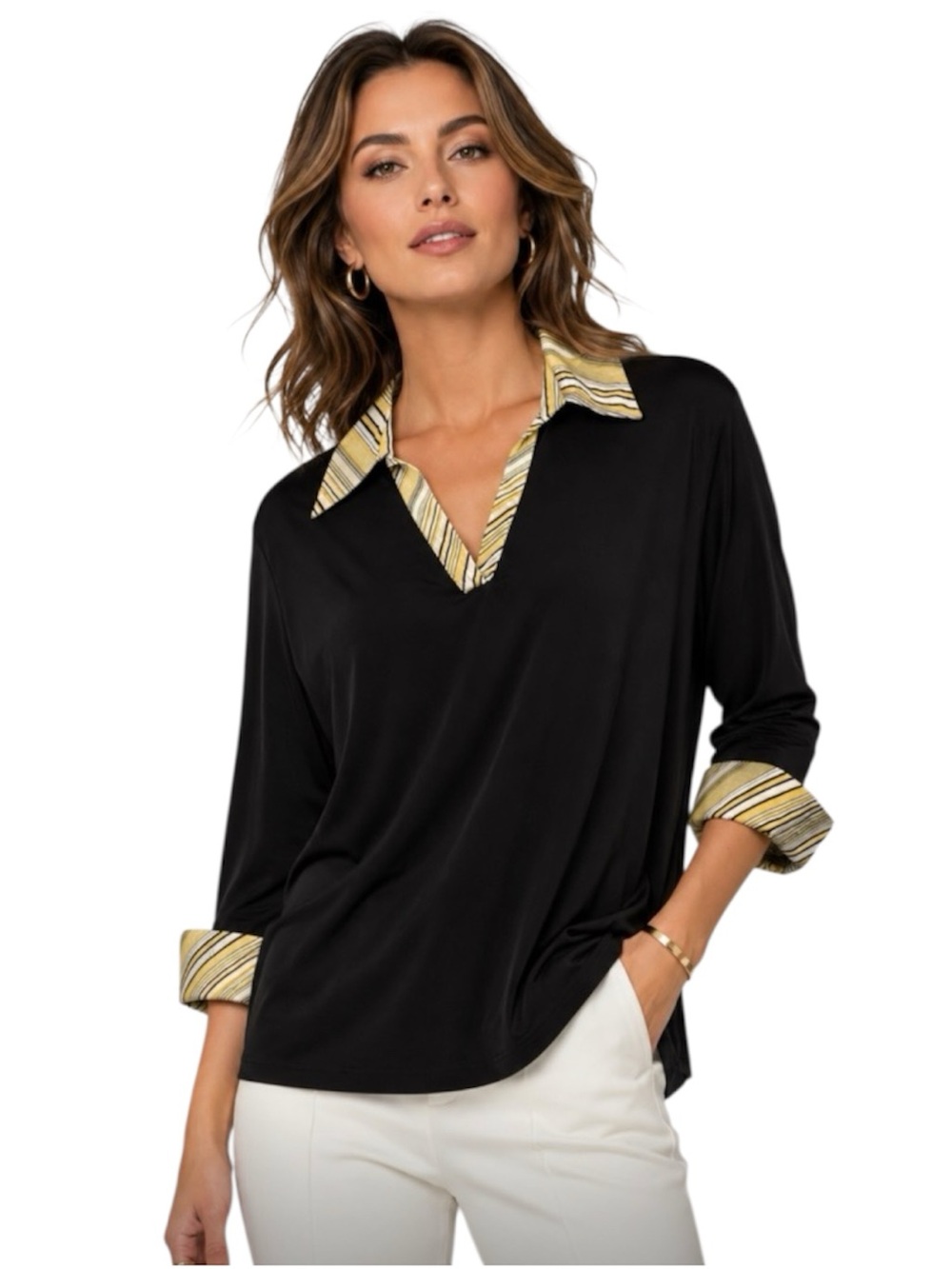 Vintage 90’s George 3/4 Sleeve V-Neck Top